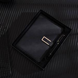 Gift Box <b>Journal</b> Notebooks Perfect Binding Customized Printing Hardcover Pu Glue Binding Notebook With Lock - Product Image 1
