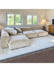 लिविंग रूम <span class=keywords><strong>2025</strong></span> नए आलसी कॉर्डडोरॉय नरम सोफे के साथ लिविंग रूम के आकार के सोफे सेट - Product Image 2