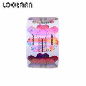 Muestra de Marca Privada <span class=keywords><strong>2022</strong></span>, 500 Piezas de Moldes de <span class=keywords><strong>Uñas</strong></span> de Acrílico con Forma de Mariposa, Moldes de Gel para <span class=keywords><strong>Uñas</strong></span>, Color Mágico Holográfico, Moldes de Arte de <span class=keywords><strong>Uñas</strong></span> de Aluminio - Product Image 3