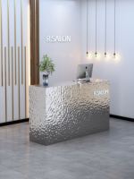 Bureau de réception commercial en acier inoxydable B06 pour hôtel, école, hôpital - Design moderne, durable, personnalisable