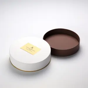 Custom cardboard praline paper packaging mini round shape boxes for chocolates annular circle chocolate box
