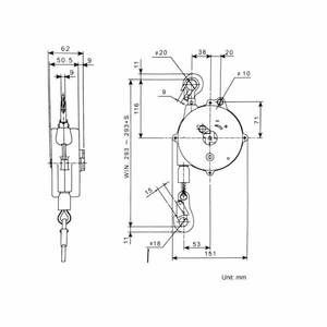 Zw 70-80kg Kính thiên văn thép mù<span class=keywords><strong>a</strong></span> xuân cân bằng tháp 70kg 80kg tải tuốc nơ vít mù<span class=keywords><strong>a</strong></span> xuân cân bằng - Product Image 5