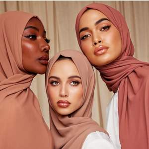 义乌市玉溪定制梅地那女士日常生活用丝绸头巾厂家批发穆斯林围巾 - Product Image 2