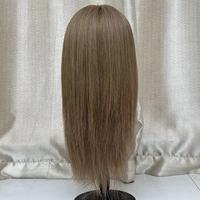 Peluca con Nudos Decolorados y Borde Natural, Suave y Sedosa, Sin Caída, Sin Enredos, Logotipo Personalizado para Mujeres Blancas, Cabello Caucasiano 100% Virgen