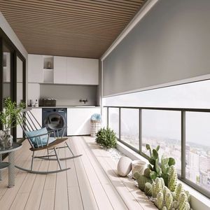 ستائر دوارة كبيرة الحجم 50 متر مخصصة مع محرك كهربائي للتحكم عن بعد، معتمة 100٪ ومقاومة للماء - Product Image 1