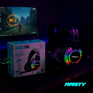 Auriculares para Juegos Ansty H-008, con Luz LED, Sonido Estéreo con Bajos, Reducción de Ruido, Compatibles con PC, Xbox One y Switch - Product Image 3