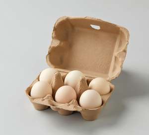 Cartons à œufs rectangulaires en papier pulpe biodégradable écologiques personnalisés avec logo estampé à chaud pour œufs de <span class=keywords><strong>poule</strong></span> - Product Image 1