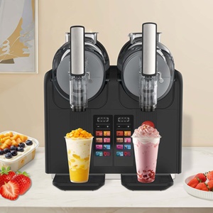 Machine à slush professionnelle en acier inoxydable durable, double réservoir, cylindre transparent, pour smoothies aux fruits congelés - Product Image 2