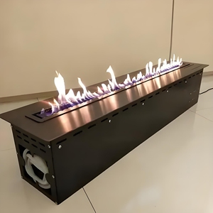Cheminée <span class=keywords><strong>bio</strong></span>éthanol linéaire moderne de fabrication chinoise professionnelle, support en acier <span class=keywords><strong>pour</strong></span> bûches, télécommande, utilisation intérieure, hôtel - Product Image 1