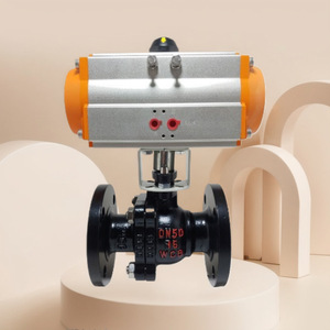 Vanne à boisseau sphérique pneumatique à bride DN50 16 WCP Dalian Da Gao Yuan, type interrupteur industriel pour eau, vapeur et produits pétroliers - Product Image 2