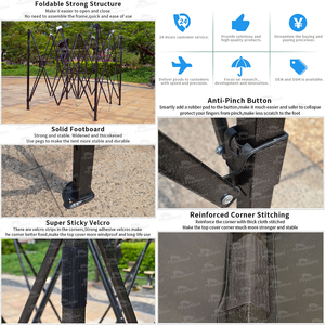 Feamont OEM nóng bán tùy chỉnh 2x2 tán gấp lều với bức tường bên - Product Image 6