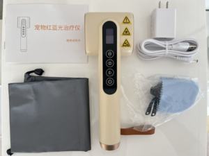 개 및 애완 동물 관리 레드 블루 라이트 치료 장치 재사용 가능한 적외선 램프 항 염증 치료 수의학 기기 - Product Image 3