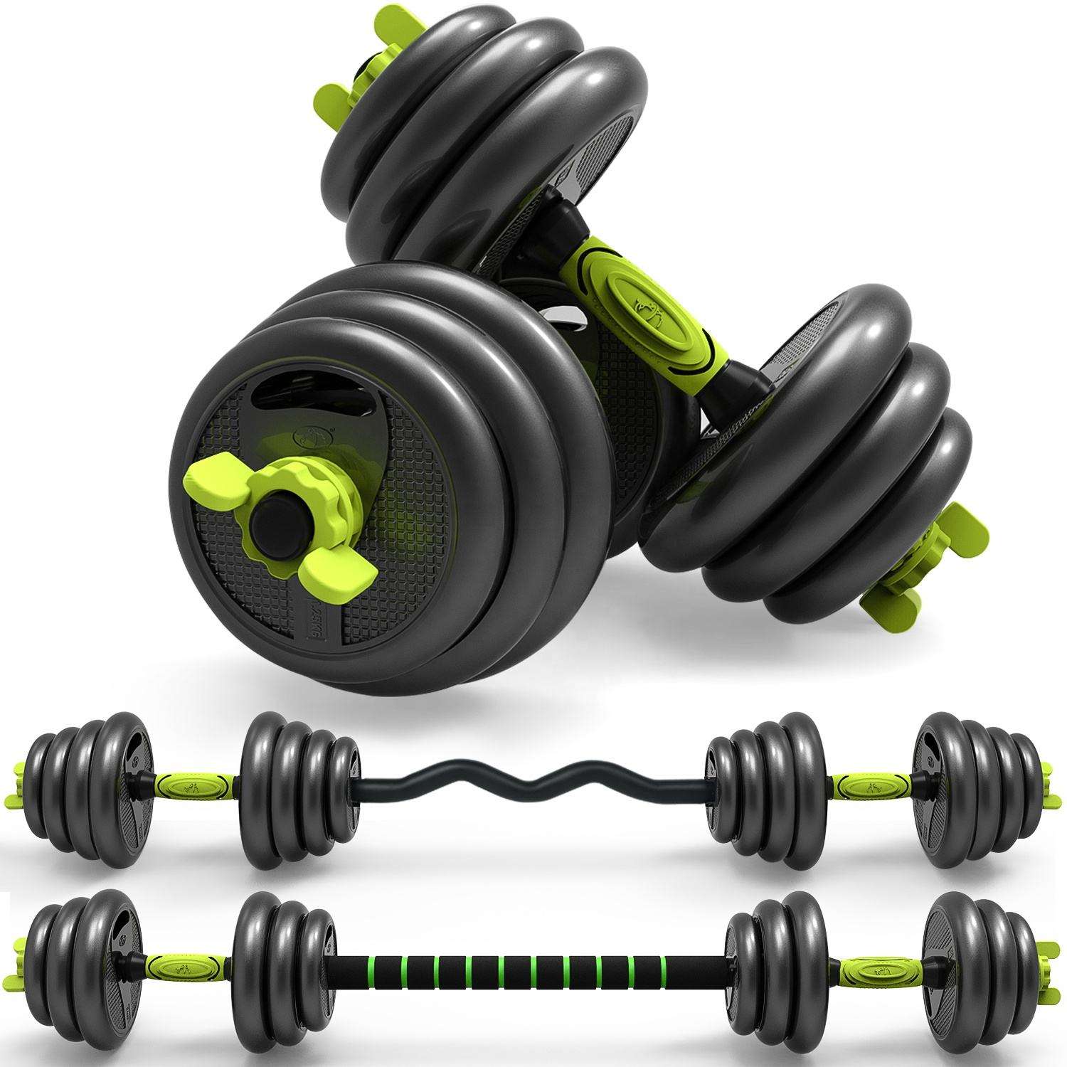 30kg Home Gym Equipment Adjustable Universal Dumbbells Fitness Weight  Lifting Free Weights Set for Men