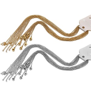 สร้อยคอสแตนเลส โซ่แบนรูปตัวโอ ขนาด 1.5 มม. สีทอง สีเงิน สำหรับใส่ทุกวัน เครื่องประดับสำหรับทุกเพศ - Product Image 2