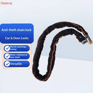 Antivol à chaîne Dinghong 125 cm en fer robuste pour moto, scooter, vélo, antivol portable anti-effraction avec cadenas pour moto - Product Image 3