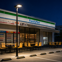 Lampadaires solaires pour extérieur, parking, 40W, lampadaires étanches IP67, lampadaires LED avec détecteur de mouvement, télécommande