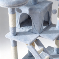 Árbol rascador para gatos ecológico y estable, con cubierta de felpa suave, torre tipo condominio, postes rascadores y escalera, muebles para mascotas de interior, venta al por mayor