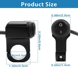 Interrupteur de guidon de moto électrique, fils de 10 ampères pour mise à niveau et modernisation, en alliage d'aluminium avec commande des feux de détresse - Product Image 2