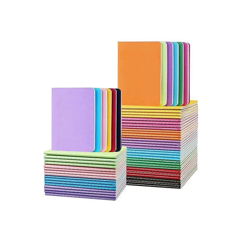 School Supplier Small Lined Notepads Mini Journal Soft Cover Notebooks Colorful Cover Exercise Book Writing Book For Student