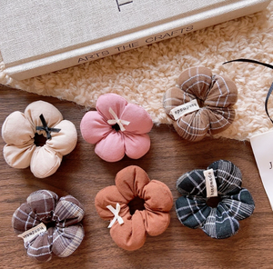 Bandeau en soie florale coréenne mignonne pour femmes, styles de queue de cheval pour <span class=keywords><strong>cheveux</strong></span> longs, bandeau floral coréen élégant - Product Image 5