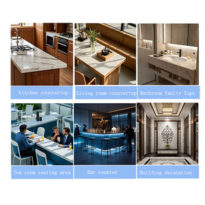 Nuovo <span class=keywords><strong>Design</strong></span> all'ingrosso pietra di quarzo bianco sottili venature cristallino silice libero lastre di quarzo pietra per cucina grande lastra di controsoffitti - Product Image 5