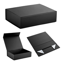 Boîte cadeau magnétique rigide pliable de luxe avec logo personnalisé, emballage en carton à fermeture magnétique, emballage plat pour cosmétiques