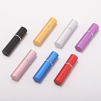 Flacon de parfum miniature rechargeable en verre et aluminium argenté 10 ml avec logo personnalisé, atomiseur de voyage, styles classiques, flacons de luxe pour Cologne