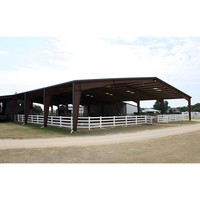 Couvertures de cours de sport à Structure en acier préfabriquées pour arènes de cheval et Stables pour chevaux