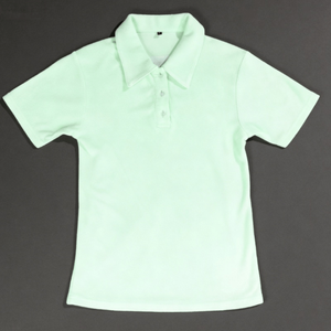 Polo décontracté pour homme en tissu éponge vert menthe à manches courtes avec broderie personnalisée - Product Image 1