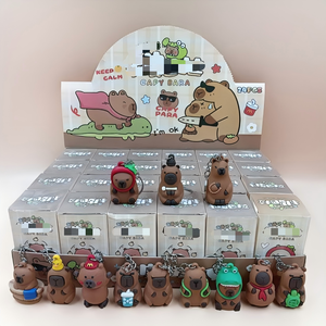 Lot de 2026 figurines mystères Capybara Cheval du Zodiaque Chinois 2026, mini-boîtes surprises animaux mignons pour récompenses scolaires et cadeaux de maternelle - Product Image 3