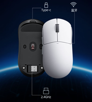Ratón Inalámbrico Superligero para Juegos con USB-C, Sensor Óptico de 12000 DPI, Recargable de 500 mAh, 6 Botones Programables para PC y Mac, Color Rosa