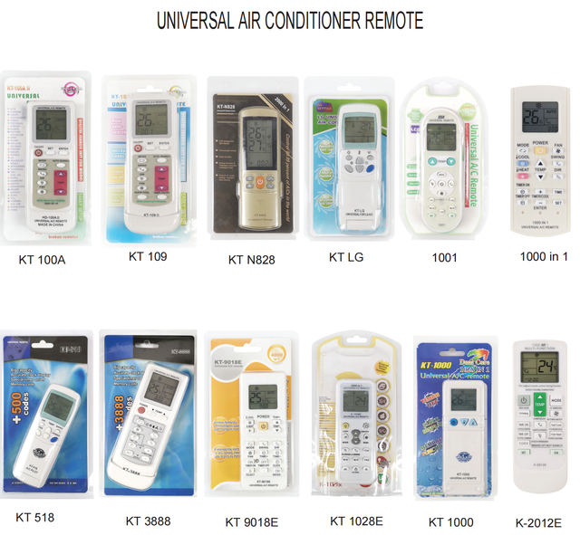 Universal AC Remote Control KT Series 1000/4000 in 1 Replacement Air Conditioner Remote for Most Home AC Brands