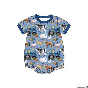 Tùy Chỉnh Hai Cách Dây Kéo Tre Trẻ Sơ Sinh Bodysuit Jumpsuit Top Bán Đầy Đủ Tay Áo Bé Romper Gấp Găng Tay Chân Phong Cách - Product Image 4