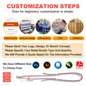 Sangle de Téléphone Mobile Universelle en Polyester Portée Croisée Personnalisée, Cordon Tour de Cou Réglable avec Languette d'Attache, Logo Patch et <span class=keywords><strong>Collier</strong></span>-Lanière - Product Image 3