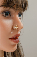 HENGSEN Anneaux de nez classiques ouverts réglables en cuivre avec zircone cubique pour femmes, bijoux de piercing pour narine