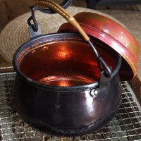 Marmite à soupe classique en cuivre martelé grande capacité, marmite de luxe en gros de 3L-5L pour la cuisine familiale et hôtelière