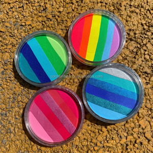 <span class=keywords><strong>Palette</strong></span> d'eye-liners liquides minéraux professionnels waterproof pour usage quotidien avec design Rainbow Split Cake pour mélange de couleurs, marque ODM - Product Image 4
