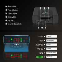 Waffentresor für Wertsachen mit Kabellosem Laden, Automatisch Öffnender Tür, Fingerabdruckschloss, Beleuchteter Tastatur und Schublade mit LED-Licht