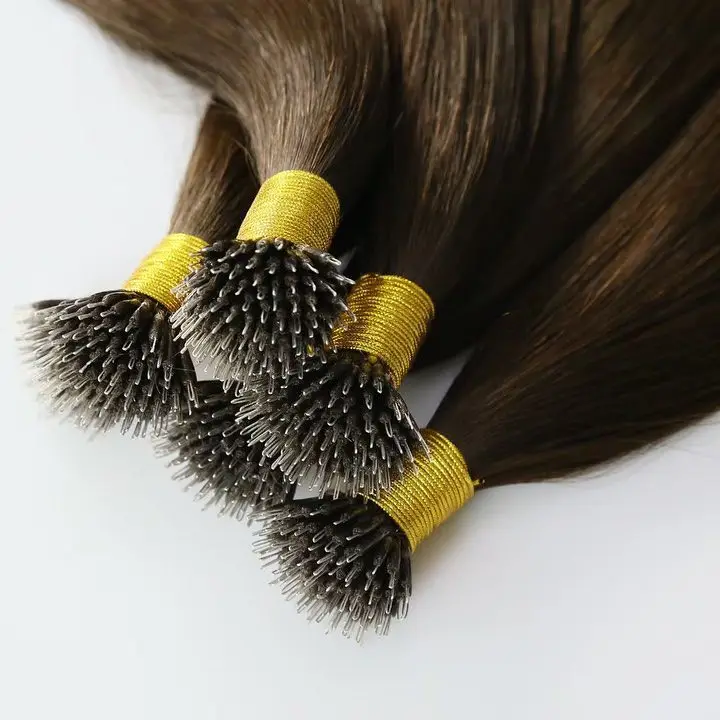 Nano Ring Menselijk Haar Verlenging Acryl Tip 22 Inch Remy Human Hair Extensions Nano Ringen Russische Haarverlenging Voor Nano Ring