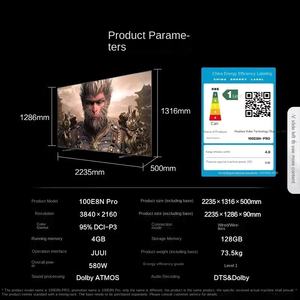 Домашний кинотеатр Xiaohui Hisenses 100e8npro супер качество изображения AI Smart <span class=keywords><strong>TV</strong></span> мини светодиодный 100-дюймовый телевизор с большим экраном - Product Image 3