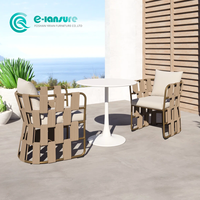 Chaise de salle à manger d'extérieur directe d'usine cadre en aluminium de haute qualité meubles de salle à manger chaise de patio en corde pour la cour de la maison