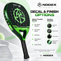 Raquette de padel NODEX, fabricant OEM de premier plan, haute qualité, logo personnalisé, dernier système de trous intelligents, fibre de carbone, forme spéciale, impression 3D.