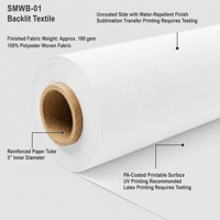 Tissu de polyester rétro-éclairé de revêtement de PA de style Samba pour l'impression grand format UV LATEX