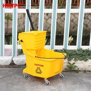 HMTPC 32L <b>Mop</b> <b>Bucket</b> Plastic With Wheels For Home Restaurant Hotel Cleaning Cart - Product Image 4