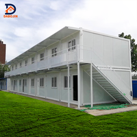 Direct From China Factory Villas préfabriquées de 2 étages Maison en conteneur en acier avec salle de bain pour location de vacances ou usage familial