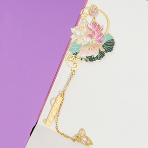 Hoogwaardige gepersonaliseerde logo vergulde eenvoudige metalen bladwijzer, op maat gemaakte luxe metalen bladwijzers - Product Image 5