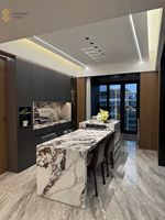 YUSHI personnalisé Calacatta alto marbre île Table moderne Bvlgari cuisine comptoir pour hôtel Villa