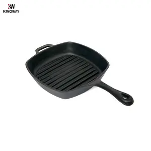 ODM Korean Non Stick Square Cast Iron Cooking Bbq Grilling Roasting Griddles Pan Grill Pans