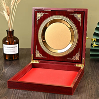 Trophées de récompenses d'affaires en bois personnalisés Plaques vierges en métal Récompenses Certificat de souvenir en bois Plaque de trophée en bois avec boîte