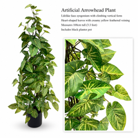 Planta Artificial de 100CM con Hojas Verdes Realistas, Resistente a los Rayos UV, Ecológica, en Maceta, Venta al Por Mayor Directa de Fábrica, OEM